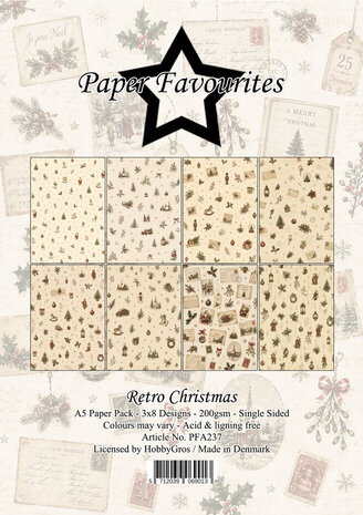 Paper Favourites Retro Christmas A5 Paper Pack (PFA237) Paper Favourites Retro Christmas A5 Paper Pack (PFA237)