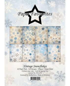 Paper Favourites Vintage Snowflakes A5 Paper Pack (PFA238)
