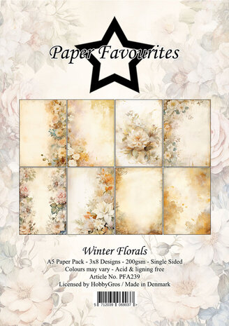 Paper Favourites Winter Florals A5 Paper Pack (PFA239)