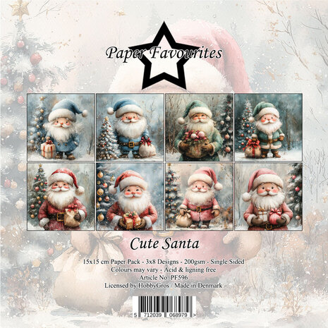 Paper Favourites Cute Santa 6x6 Inch Paper Pad (PF596) Paper Favourites Cute Santa 6x6 Inch Paper Pad (PF596)