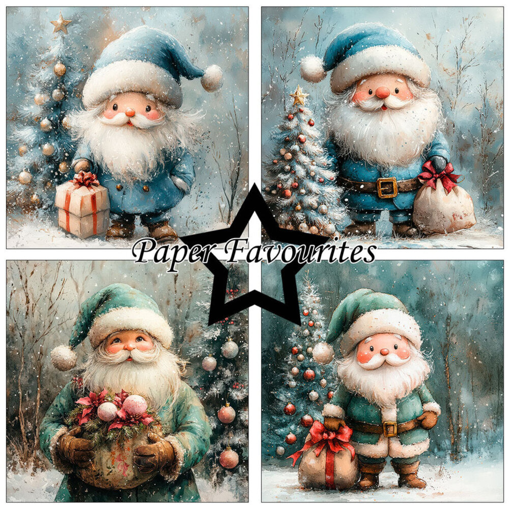 Paper Favourites Cute Santa 6x6 Inch Paper Pad (PF596) Paper Favourites Cute Santa 6x6 Inch Paper Pad (PF596)