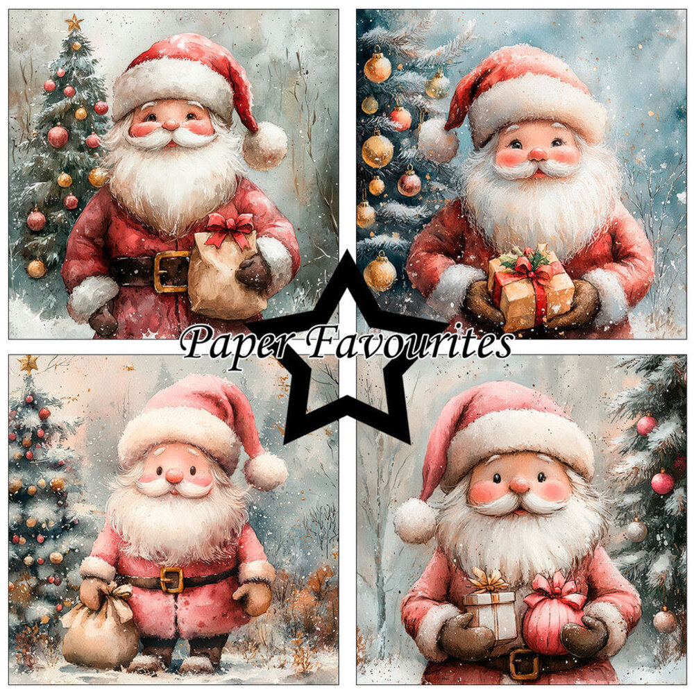 Paper Favourites Cute Santa 6x6 Inch Paper Pad (PF596) Paper Favourites Cute Santa 6x6 Inch Paper Pad (PF596)