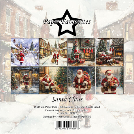 Paper Favourites Santa Claus 6x6 Inch Paper Pad (PF597) Paper Favourites Santa Claus 6x6 Inch Paper Pad (PF597)