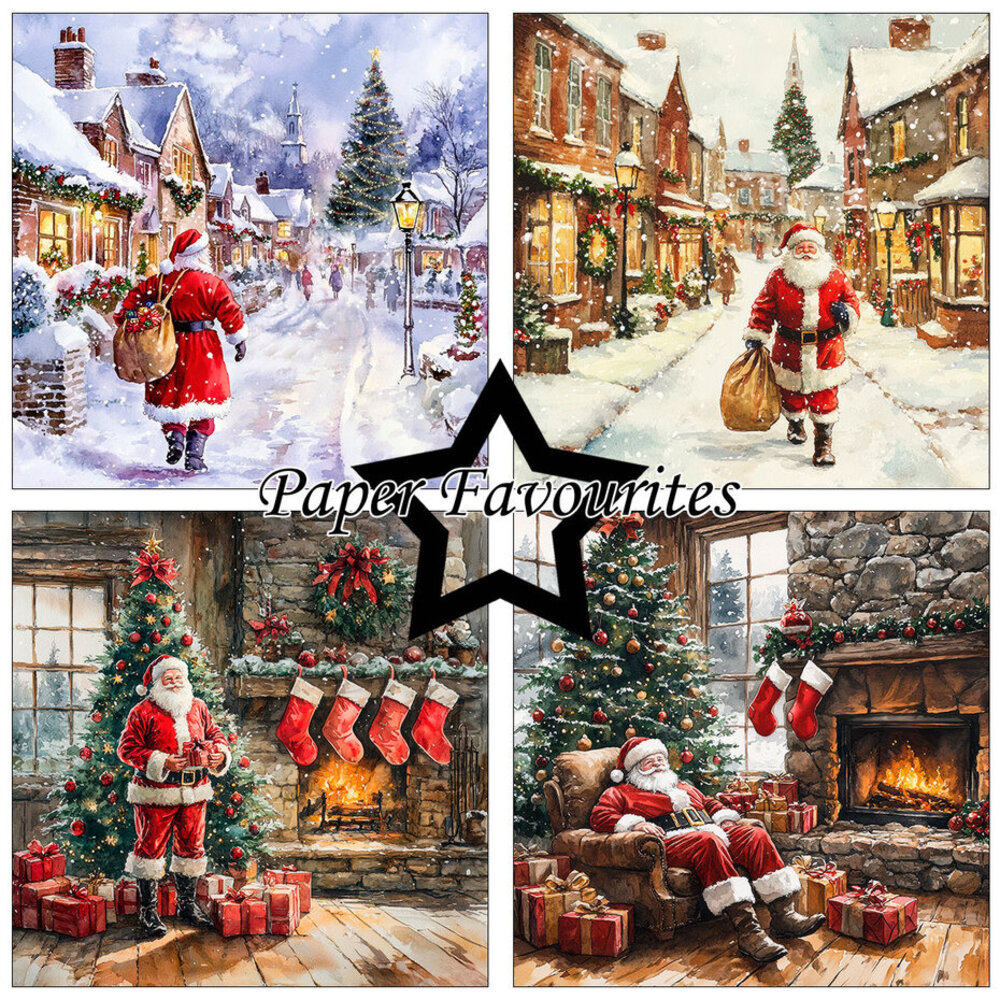 Paper Favourites Santa Claus 6x6 Inch Paper Pad (PF597) Paper Favourites Santa Claus 6x6 Inch Paper Pad (PF597)