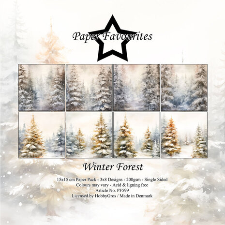 Paper Favourites Winter Forest 6x6 Inch Paper Pad (PF599) Paper Favourites Winter Forest 6x6 Inch Paper Pad (PF599)