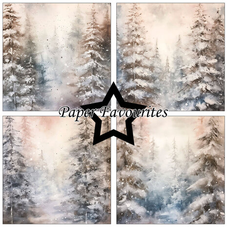 Paper Favourites Winter Forest 6x6 Inch Paper Pad (PF599) Paper Favourites Winter Forest 6x6 Inch Paper Pad (PF599)