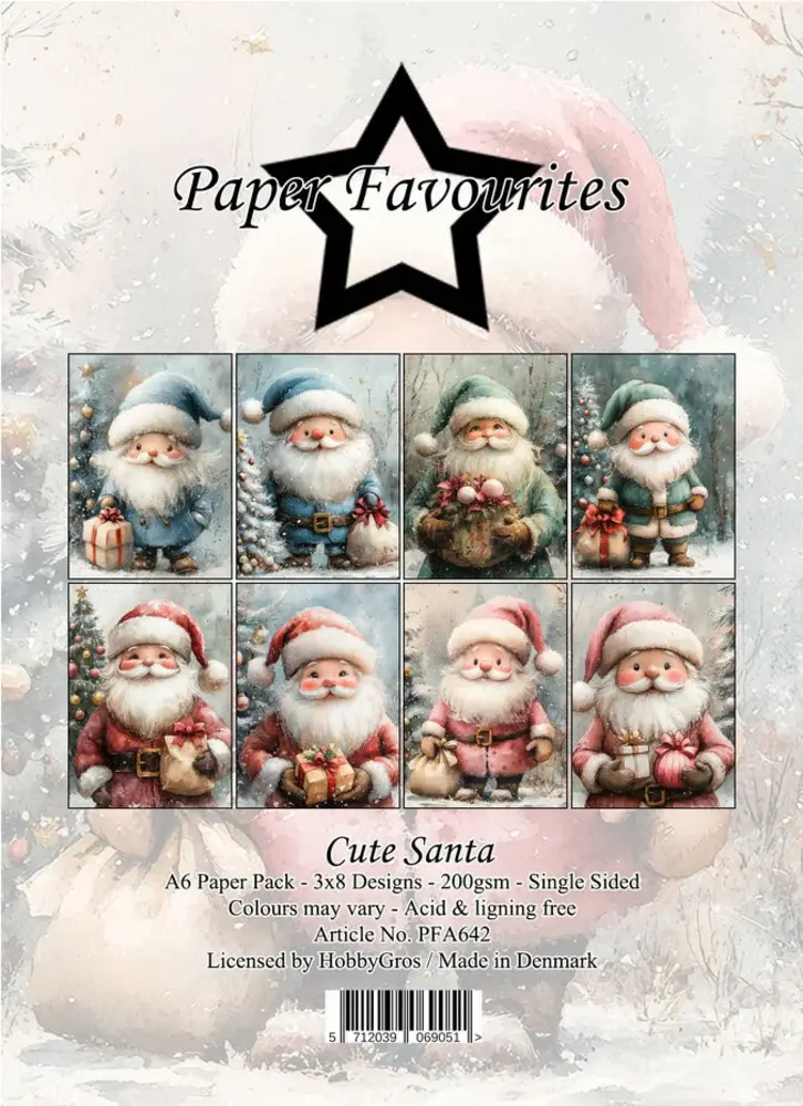 Paper Favourites Cute Santa A6 Paper Pack (PFA642)