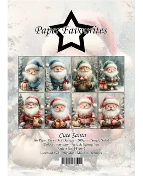 Paper Favourites Cute Santa A6 Paper Pack (PFA642)