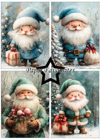 Paper Favourites Cute Santa A6 Paper Pack (PFA642)