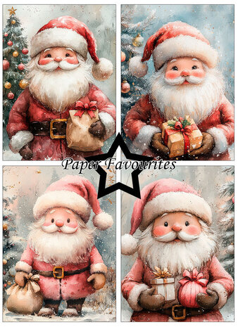 Paper Favourites Cute Santa A6 Paper Pack (PFA642)