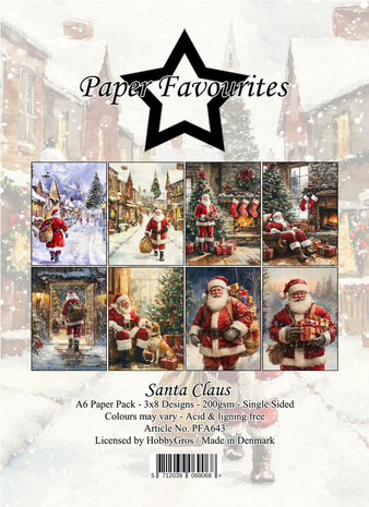 Paper Favourites Santa Claus A6 Paper Pack (PFA643)