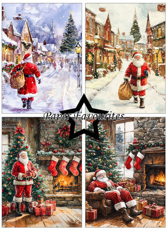 Paper Favourites Santa Claus A6 Paper Pack (PFA643)