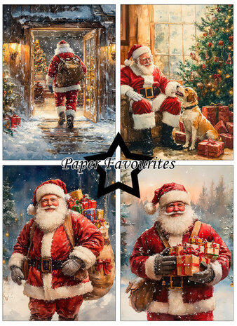 Paper Favourites Santa Claus A6 Paper Pack (PFA643)