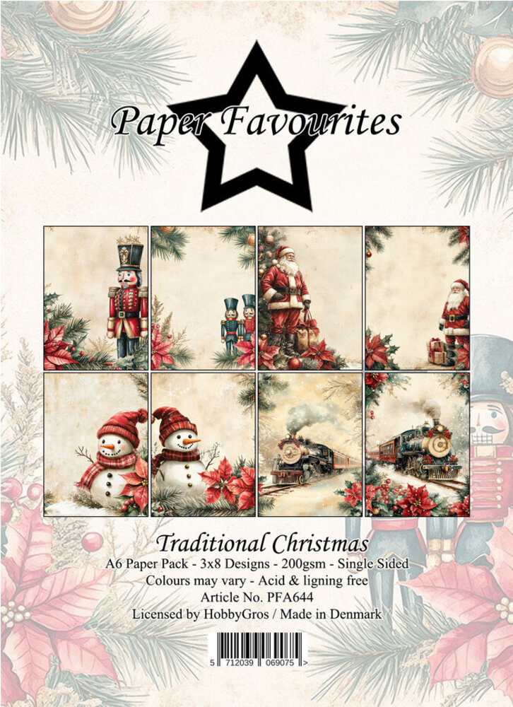 Paper Favourites Traditional Christmas A6 Paper Pack (PFA644) Paper Favourites Traditional Christmas A6 Paper Pack (PFA644)