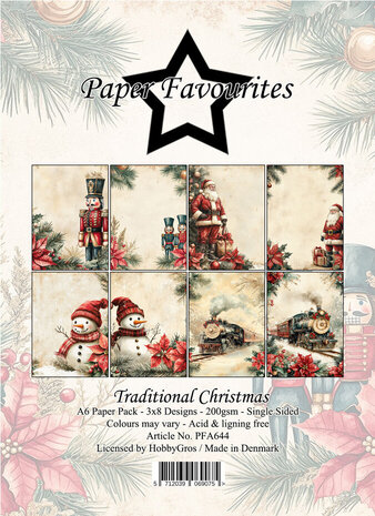 Paper Favourites Traditional Christmas A6 Paper Pack (PFA644) Paper Favourites Traditional Christmas A6 Paper Pack (PFA644)