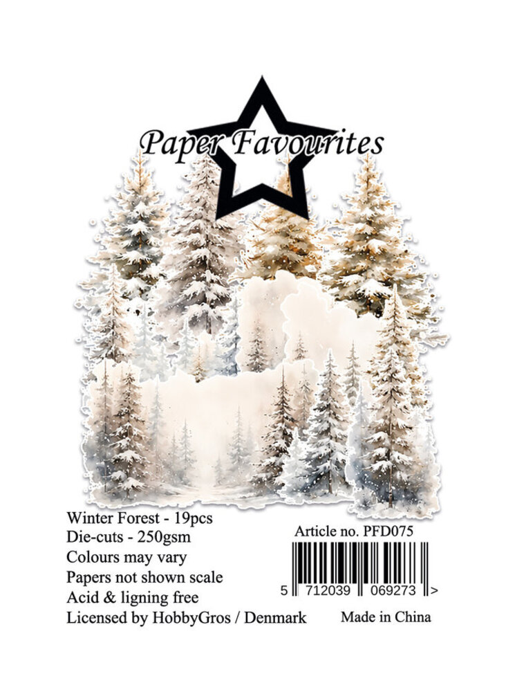 Paper Favourites Die-Cuts A7 Winter Forest (19pcs) (PFD075)