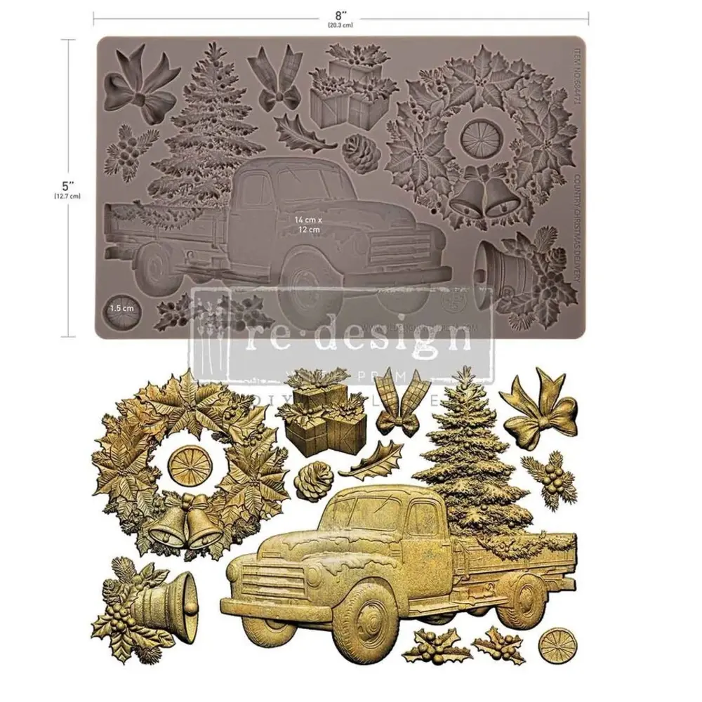 Re-Design Country Christmas Delivery 5x8 Inch Decor Moulds (684471) Re-Design Country Christmas Delivery 5x8 Inch Decor Moulds (684471)