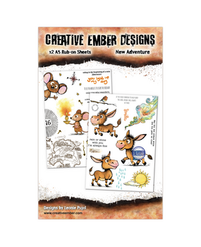 Creative Ember Designs The Travelers A5 Rub-Ons New Adventure by Leonie Pujol (CEDRO003) Creative Ember Designs The Travelers A5 Rub-Ons New Adventure by Leonie Pujol (CEDRO003)