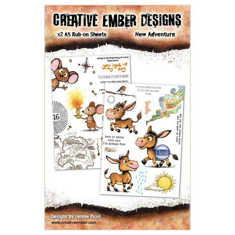 Creative Ember Designs The Travelers A5 Rub-Ons New Adventure by Leonie Pujol (CEDRO003) Creative Ember Designs The Travelers A5 Rub-Ons New Adventure by Leonie Pujol (CEDRO003)