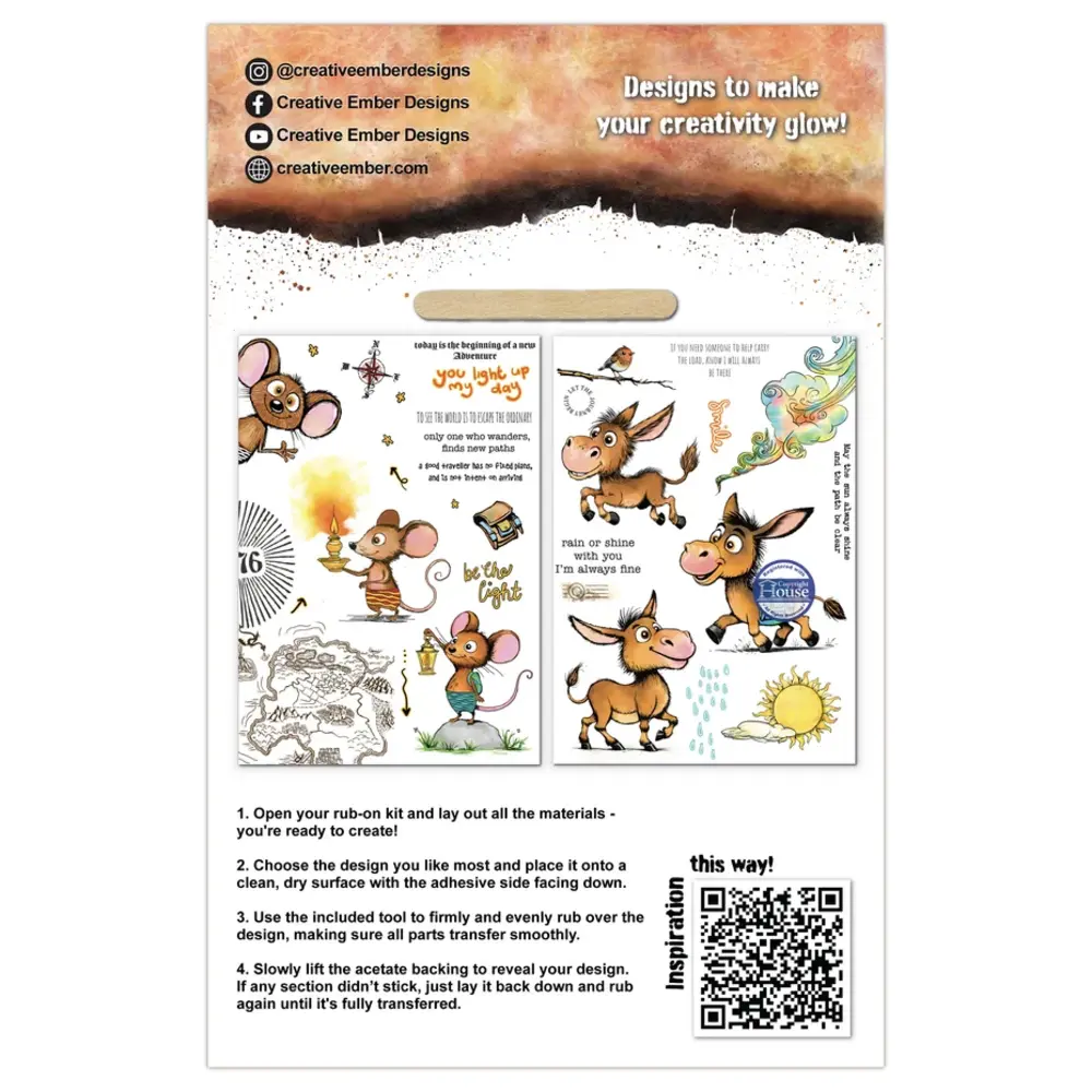 Creative Ember Designs The Travelers A5 Rub-Ons New Adventure by Leonie Pujol (CEDRO003) Creative Ember Designs The Travelers A5 Rub-Ons New Adventure by Leonie Pujol (CEDRO003)
