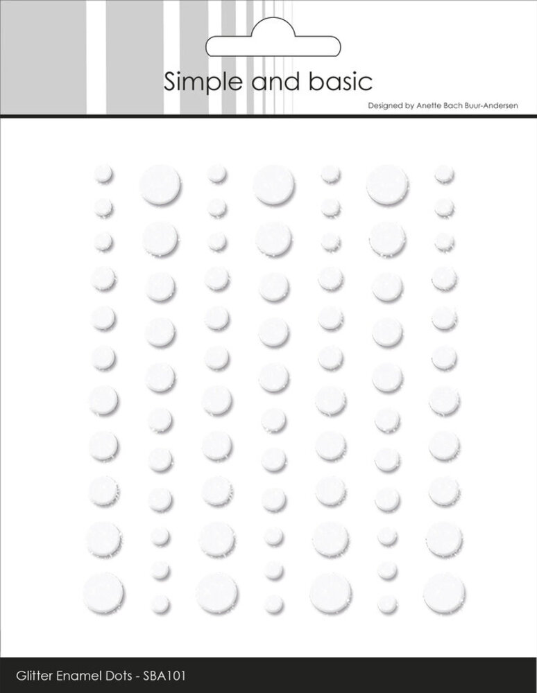Simple and Basic Glitter Enamel Dots Soft White (77pcs) (SBA101) Simple and Basic Glitter Enamel Dots Soft White (77pcs) (SBA101)