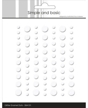 Simple and Basic Glitter Enamel Dots Soft White (77pcs) (SBA101) Simple and Basic Glitter Enamel Dots Soft White (77pcs) (SBA101)