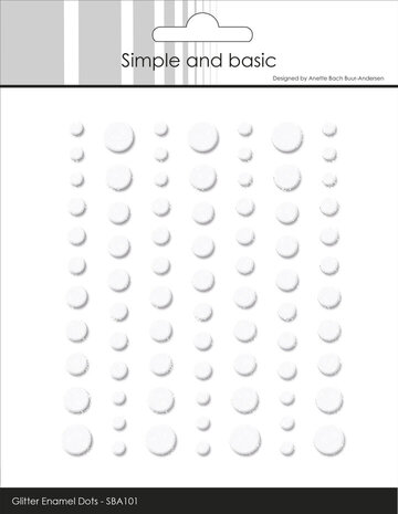 Simple and Basic Glitter Enamel Dots Soft White (77pcs) (SBA101) Simple and Basic Glitter Enamel Dots Soft White (77pcs) (SBA101)