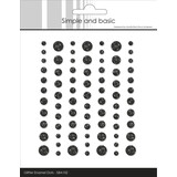 Simple and Basic Glitter Enamel Dots Black (77pcs) (SBA102)