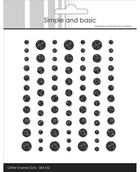Simple and Basic Glitter Enamel Dots Black (77pcs) (SBA102) Simple and Basic Glitter Enamel Dots Black (77pcs) (SBA102)