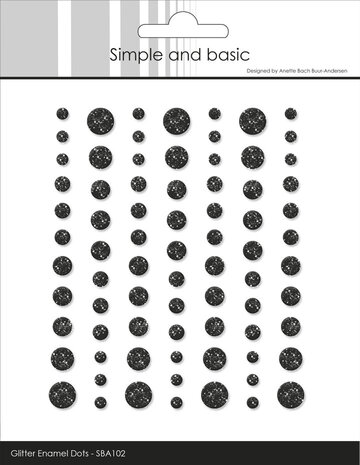 Simple and Basic Glitter Enamel Dots Black (77pcs) (SBA102) Simple and Basic Glitter Enamel Dots Black (77pcs) (SBA102)