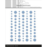 Simple and Basic Glitter Enamel Dots Light Blue (77pcs) (SBA104)