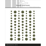 Simple and Basic Glitter Enamel Dots Forest Green (77pcs) (SBA105)