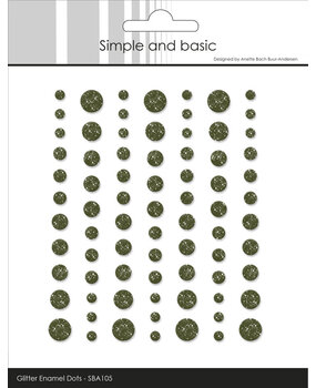 Simple and Basic Glitter Enamel Dots Forest Green (77pcs) (SBA105) Simple and Basic Glitter Enamel Dots Forest Green (77pcs) (SBA105)