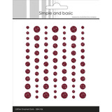 Simple and Basic Glitter Enamel Dots Wine Red (77pcs) (SBA106)