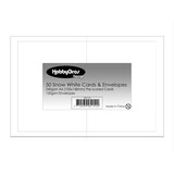 HobbyGros Cards & Envelopes A6 Snow White (50pcs) (SS115)