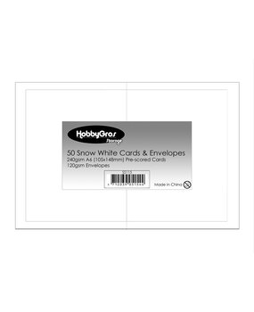 HobbyGross Storage Cards & Envelopes A6 Snow White (50pcs) (SS115) HobbyGross Storage Cards & Envelopes A6 Snow White (50pcs) (SS115)