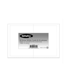 HobbyGross Storage Cards & Envelopes A7 Snow White (50pcs) (SS128) HobbyGross Storage Cards & Envelopes A7 Snow White (50pcs) (SS128)