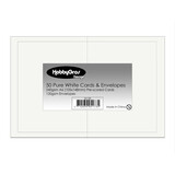 HobbyGros Cards & Envelopes A6 Pure White (50pcs) (SS120)