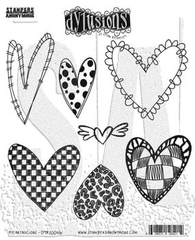 Ranger Dylusions Heartalicious Cling Stamps (DYR10046) Ranger Dylusions Heartalicious Cling Stamps (DYR10046)