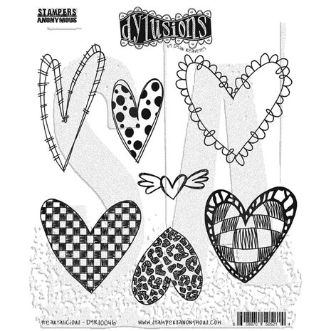 Ranger Dylusions Heartalicious Cling Stamps (DYR10046) Ranger Dylusions Heartalicious Cling Stamps (DYR10046)
