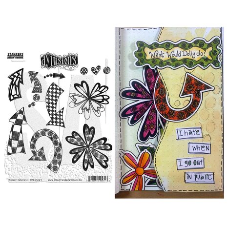 Ranger Dylusions Blonde Moments Cling Stamps (DYR10047) Ranger Dylusions Blonde Moments Cling Stamps (DYR10047)