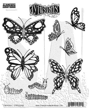 Ranger Dylusions Flutterby Cling Stamps (DYR10048) Ranger Dylusions Flutterby Cling Stamps (DYR10048)