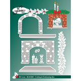 By Lene Metal Dies Christmas Fireplace (BLD1883)