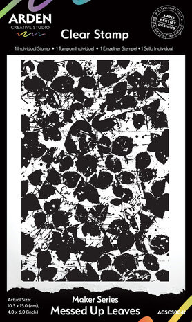 Arden Creative Studio Amber Ledgers Messed Up Leaves 4x6 Inch Background Stamp by Katie Pertiet (ACSCS0041) Arden Creative Studio Amber Ledgers Messed Up Leaves 4x6 Inch Background Stamp by Katie Pertiet (ACSCS0041)