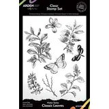 Arden Creative Studio Amber Ledgers Classic Leaves 6x8 Inch Clear Stamp Set by Katie Pertiet (ACSCS0040)