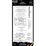 Arden Creative Studio Amber Ledgers Typecast Bits 4x8 Inch Clear Stamp Set by Katie Pertiet (ACSCS0038)