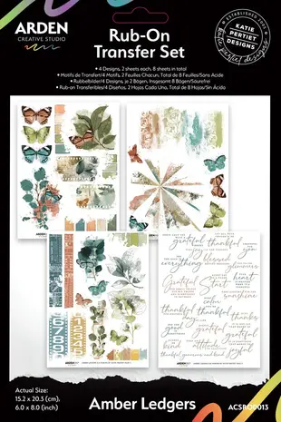 Arden Creative Studio Amber Ledgers 6x8 Inch Rub-On Transfer Set by Katie Pertiet (ACSRO0013) Arden Creative Studio Amber Ledgers 6x8 Inch Rub-On Transfer Set by Katie Pertiet (ACSRO0013)