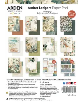 Arden Creative Studio Amber Ledgers 6x8 Inch Paper Pad by Katie Pertiet (ACSPP0033) Arden Creative Studio Amber Ledgers 6x8 Inch Paper Pad by Katie Pertiet (ACSPP0033)