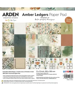 Arden Creative Studio Amber Ledgers 12x12 Inch Paper Pad by Katie Pertiet (ACSPP0031) Arden Creative Studio Amber Ledgers 12x12 Inch Paper Pad by Katie Pertiet (ACSPP0031)