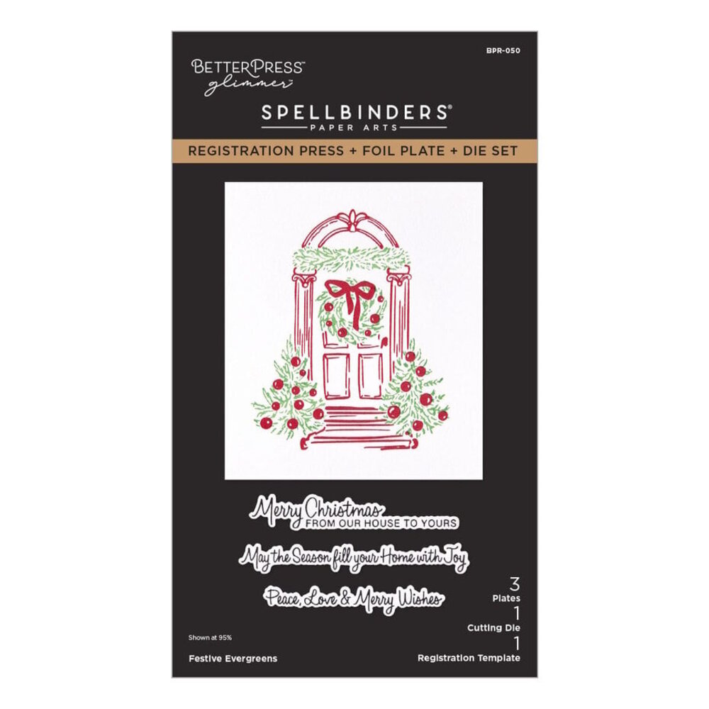 Spellbinders Create Your Way Holiday Festive Evergreens Registration Press + Foil Plate & Die Set (BPR-050) Spellbinders Create Your Way Holiday Festive Evergreens Registration Press + Foil Plate & Die Set (BPR-050)